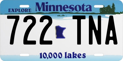 MN license plate 722TNA