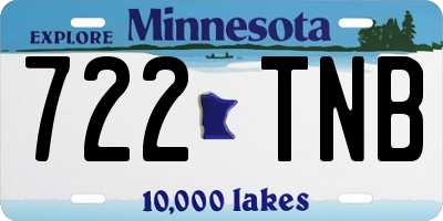 MN license plate 722TNB