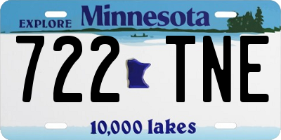 MN license plate 722TNE