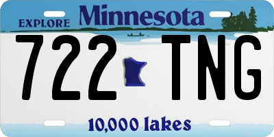 MN license plate 722TNG