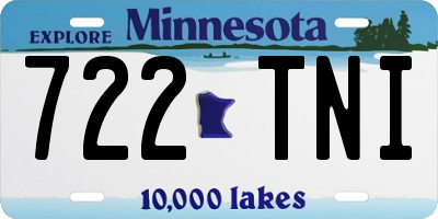 MN license plate 722TNI