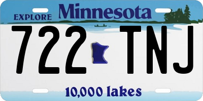 MN license plate 722TNJ