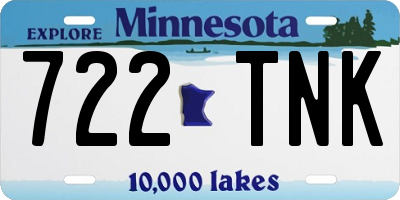 MN license plate 722TNK