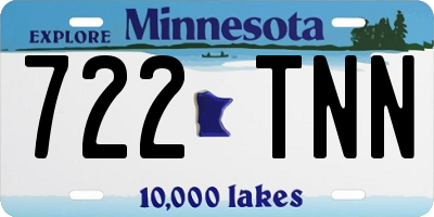 MN license plate 722TNN