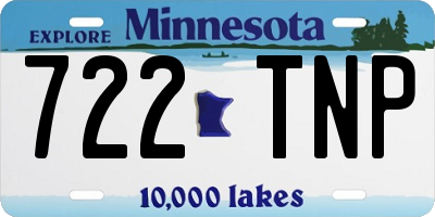 MN license plate 722TNP