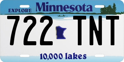 MN license plate 722TNT