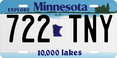 MN license plate 722TNY
