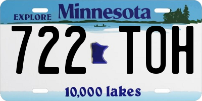 MN license plate 722TOH