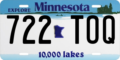 MN license plate 722TOQ
