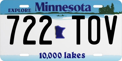 MN license plate 722TOV