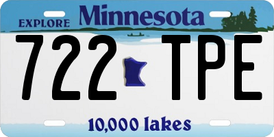 MN license plate 722TPE