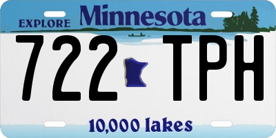 MN license plate 722TPH