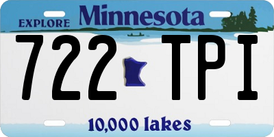 MN license plate 722TPI