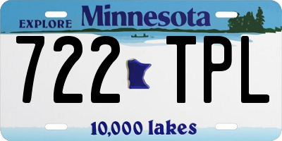 MN license plate 722TPL