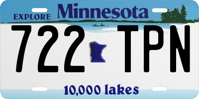 MN license plate 722TPN