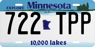 MN license plate 722TPP