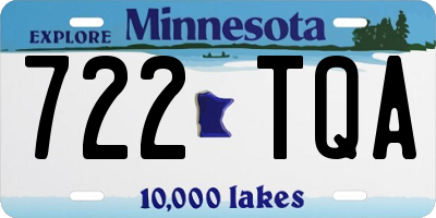 MN license plate 722TQA