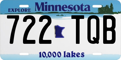 MN license plate 722TQB