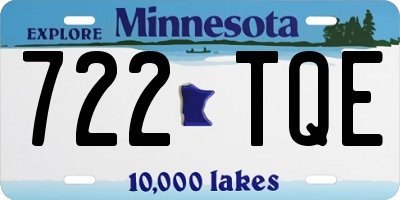 MN license plate 722TQE