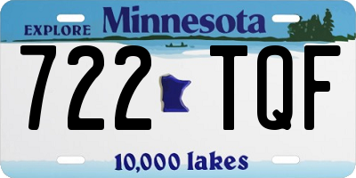 MN license plate 722TQF
