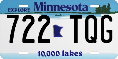 MN license plate 722TQG