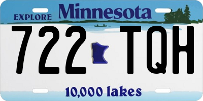 MN license plate 722TQH