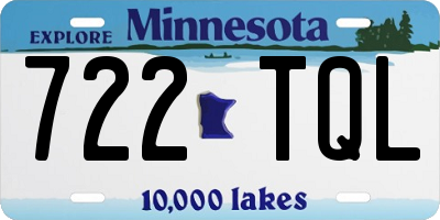 MN license plate 722TQL