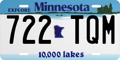 MN license plate 722TQM