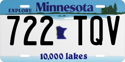 MN license plate 722TQV