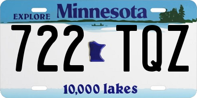 MN license plate 722TQZ