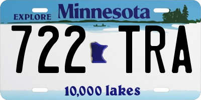 MN license plate 722TRA