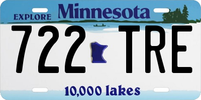 MN license plate 722TRE