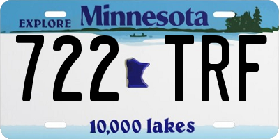 MN license plate 722TRF