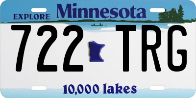 MN license plate 722TRG