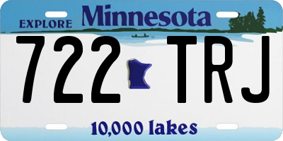 MN license plate 722TRJ
