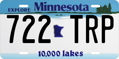 MN license plate 722TRP
