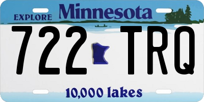 MN license plate 722TRQ