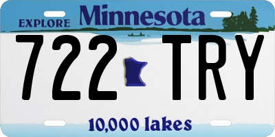 MN license plate 722TRY