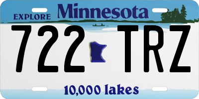 MN license plate 722TRZ