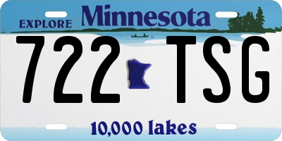 MN license plate 722TSG