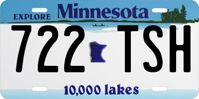 MN license plate 722TSH