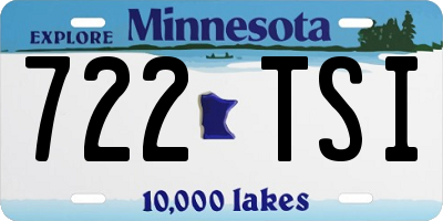 MN license plate 722TSI