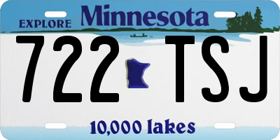 MN license plate 722TSJ