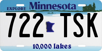 MN license plate 722TSK