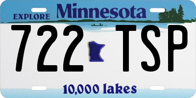 MN license plate 722TSP