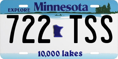 MN license plate 722TSS