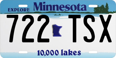 MN license plate 722TSX