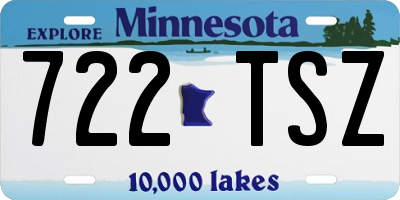 MN license plate 722TSZ