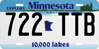 MN license plate 722TTB