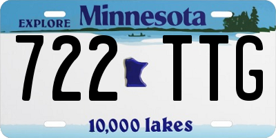 MN license plate 722TTG